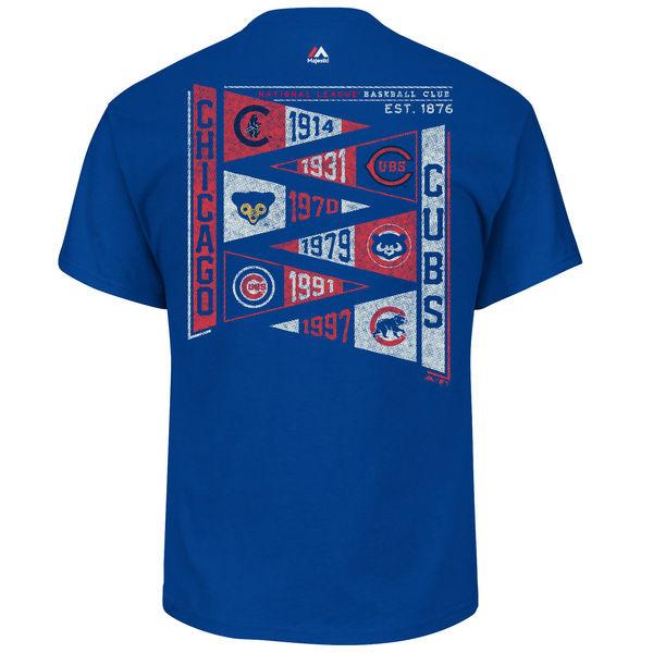 Youth Chicago Cubs Majestic Wave the Pennant T-Shirt