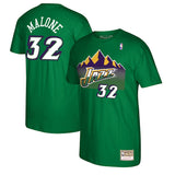 Men's Utah Jazz Karl Malone Mitchell & Ness Green Reload Name & Number T-Shirt - Pro Jersey Sports