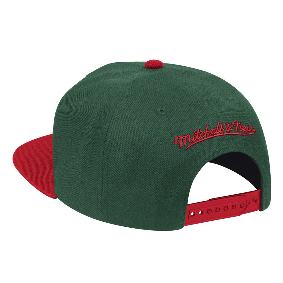 Men's Seattle SuperSonics Mitchell & Ness Hardwood Classics Reload 2.0 Snapback Adjustable Hat - Green/Red
