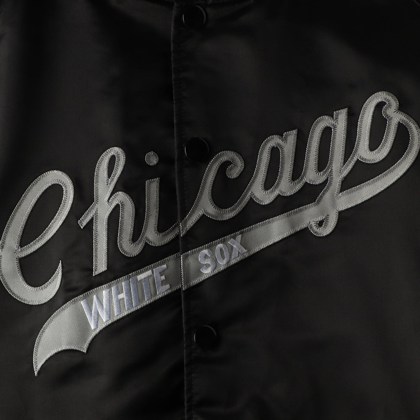 Men's Chicago White Sox Mitchell & Ness Cooperstown Collection Black Satin Full-Snap Jacket