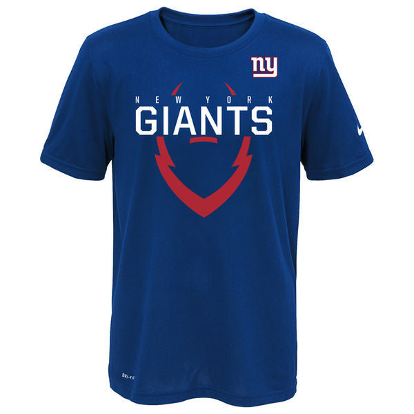 Youth New York Giants Nike Dri-Fit Navy Icon Performance Tee - Pro Jersey Sports - 1