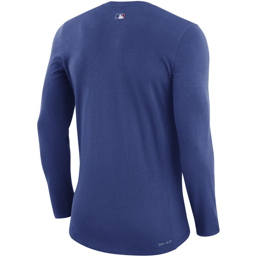Chicago Cubs Nike Authentic Collection Blend Performance Long Sleeve T-Shirt