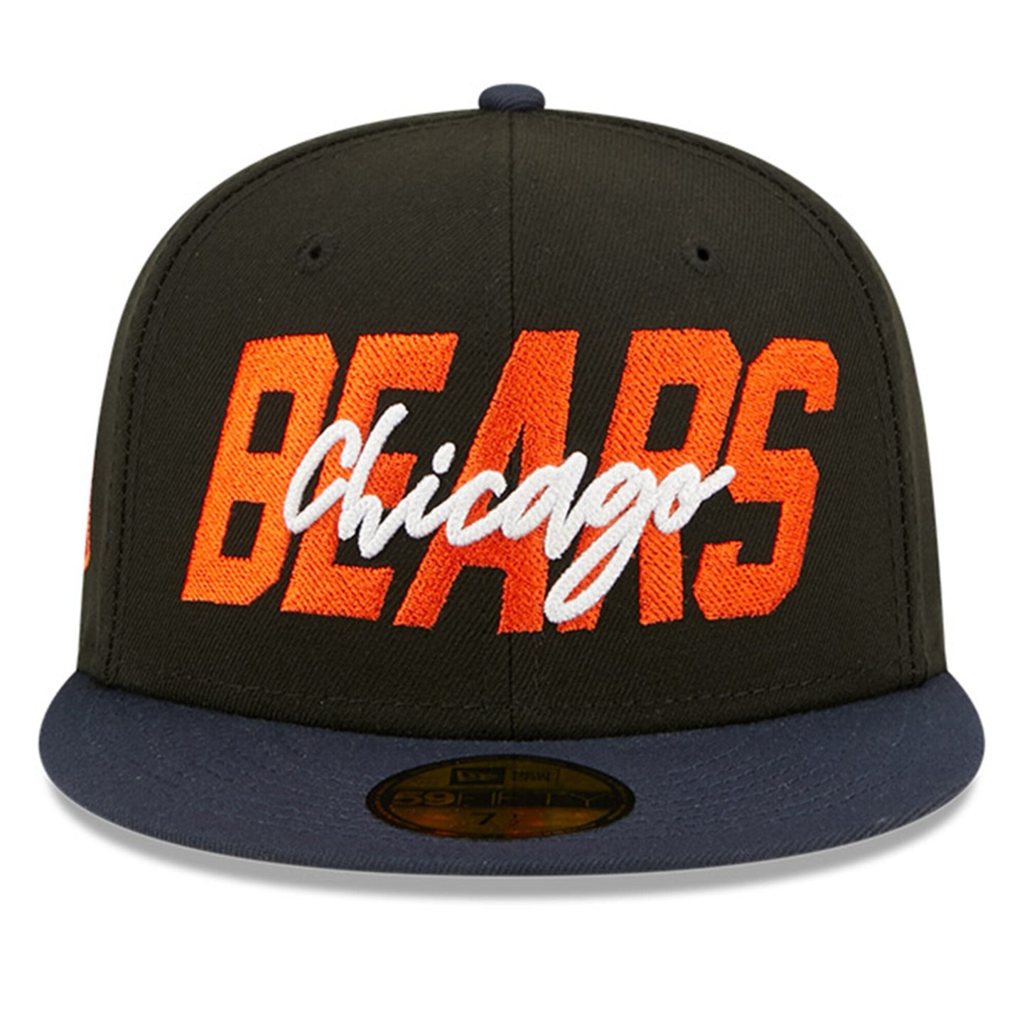 Men's Chicago Bears New Era Black/Navy 2022 NFL Draft On Stage 59FIFTY Fitted Hat