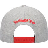 Houston Rockets Gray Heather 2.0 Mitchell & Ness Snapback Hat - Pro Jersey Sports