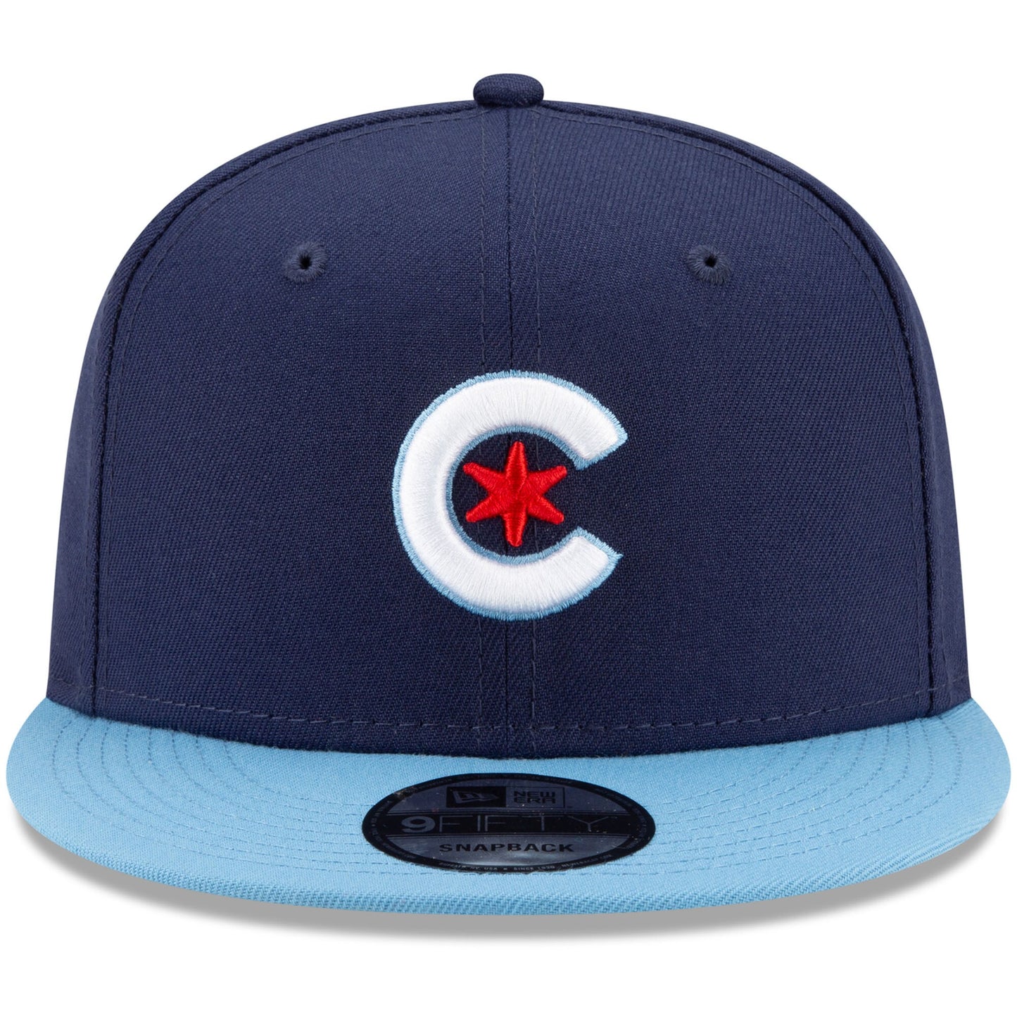 Men's Chicago Cubs New Era Navy/Light Blue City Connect 9FIFTY Snapback Adjustable Hat