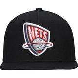 Men's New Jersey Nets Mitchell & Ness Basic Core Black Snapback Hat - Pro Jersey Sports