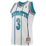 Men’s Rex Chapman Charlotte Hornets 1988-89 White Swingman Replica Jersey By Mitchell & Ness - Pro Jersey Sports