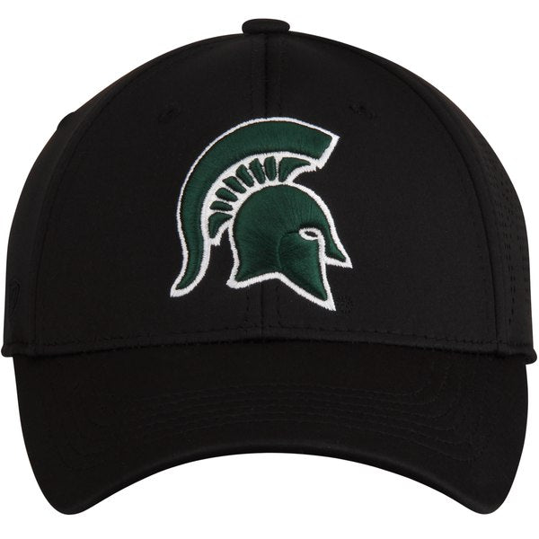 Michigan State Spartans NCAA TOW "Rails" Black Stretch Fit Performance Mesh Hat