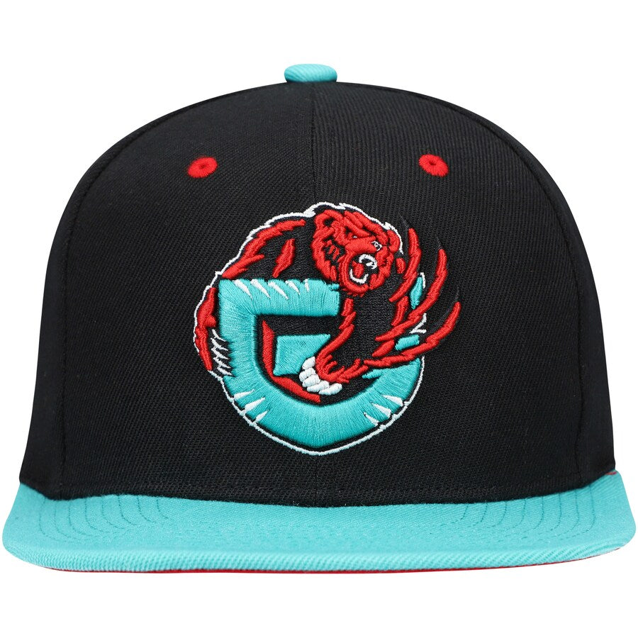 Men's Mitchell & Ness Black/Turquoise Vancouver Grizzlies Hardwood Classics Reload 2.0 Snapback Hat - Pro Jersey Sports