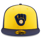 Men's Milwaukee Brewers New Era Navy/Yellow Alternate Authentic Collection On-Field 59FIFTY Fitted Hat - Pro Jersey Sports