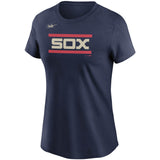 Women's Chicago White Sox Nike Cooperstown Collection Navy Wordmark Legend T-Shirt - Pro Jersey Sports