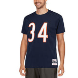 Men's Chicago Bears Walter Payton Mitchell & Ness Navy Name & Number Throwback T-Shirt - Pro Jersey Sports