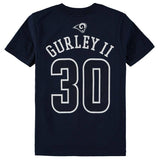 Youth Los Angeles Rams Todd Gurley II Navy Mainliner Name & Number T-Shirt - Pro Jersey Sports