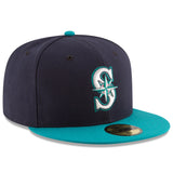 Men's Seattle Mariners New Era Navy/Aqua Alternate Authentic Collection On Field 59FIFTY Fitted Hat - Pro Jersey Sports