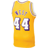 Mens Jerry West Los Angeles Lakers Mitchell & Ness Gold 1971-72 Hardwood Classics Swingman Jersey - Pro Jersey Sports