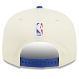 Philadelphia 76ers New Era 2022 NBA Draft 9FIFTY Snapback Adjustable Hat - Cream/Blue - Pro Jersey Sports
