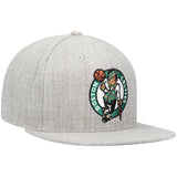 Boston Celtics Team Gray Heathered 2.0 Mitchell & Ness Snapback Hat - Pro Jersey Sports