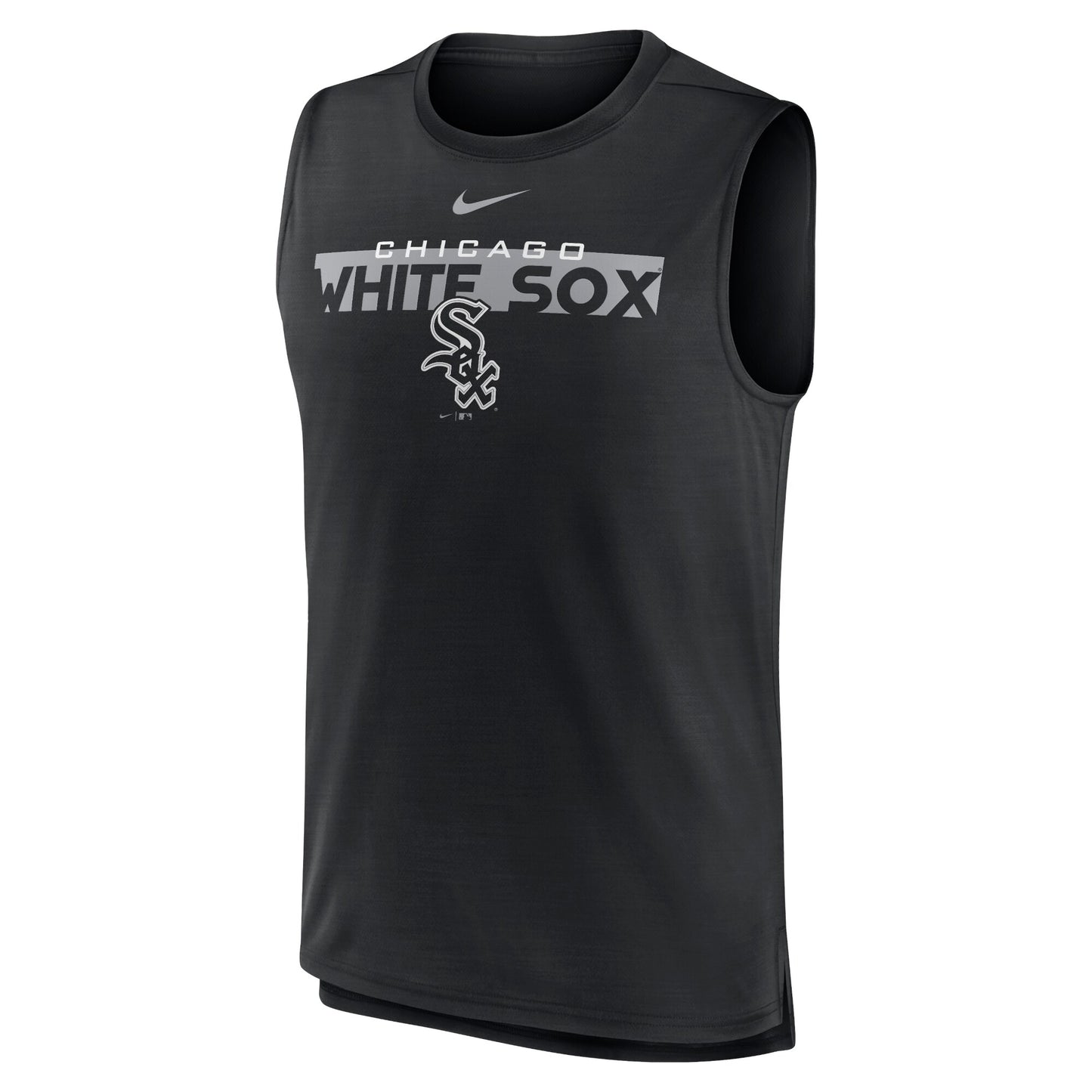 Men's Chicago White Sox Nike Black Knockout Stack Exceed Performance Muscle Tank Top