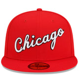 Chicago Bulls New Era 2021/22 City Edition Alternate 59FIFTY Fitted Hat - Red - Pro Jersey Sports