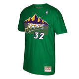 Men's Utah Jazz Karl Malone Mitchell & Ness Green Reload Name & Number T-Shirt - Pro Jersey Sports