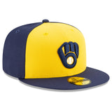 Men's Milwaukee Brewers New Era Navy/Yellow Alternate Authentic Collection On-Field 59FIFTY Fitted Hat - Pro Jersey Sports