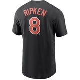 Men's Baltimore Orioles Cal Ripken Jr. Nike Black Cooperstown Collection Name & Number T-Shirt - Pro Jersey Sports