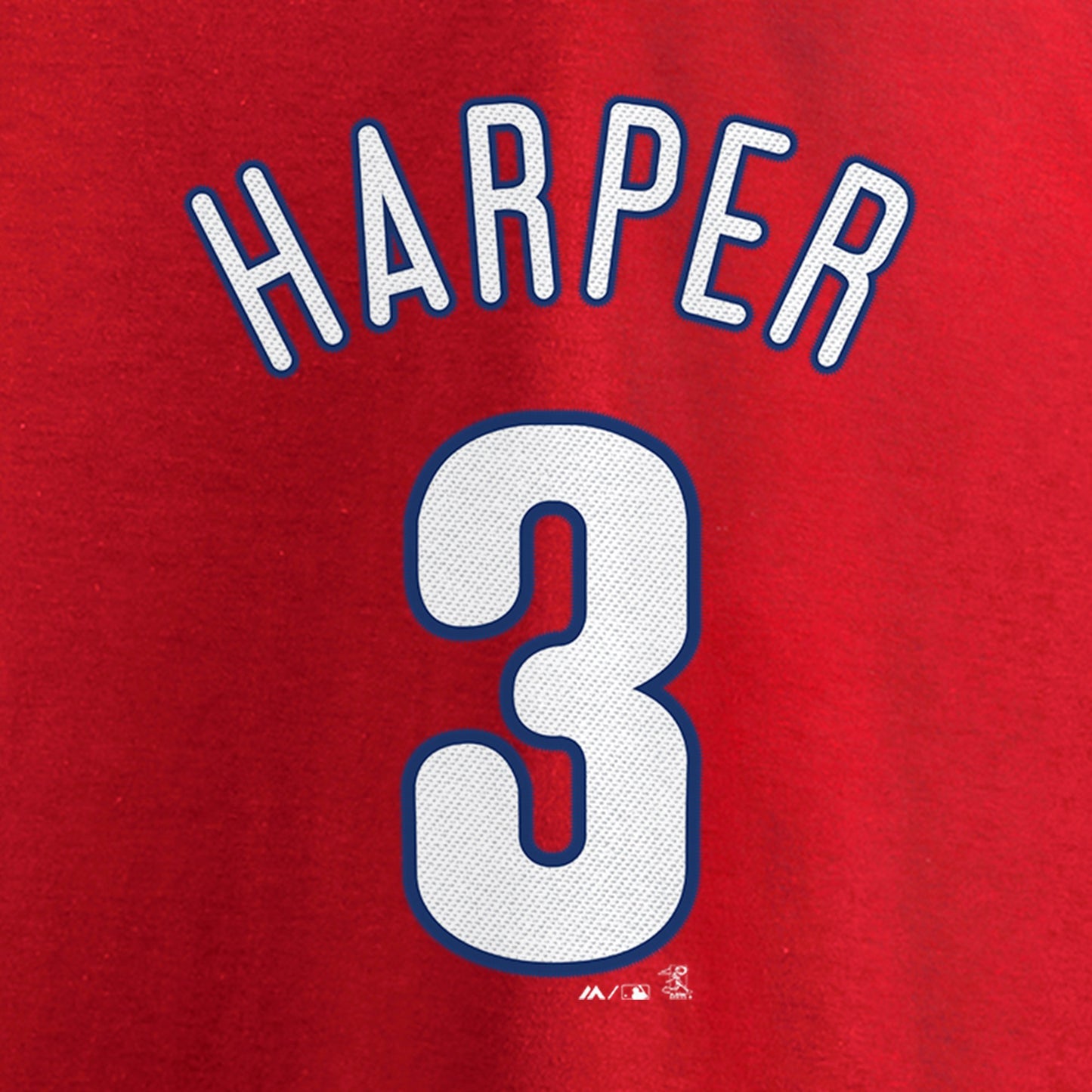 Youth Philadelphia Phillies Bryce Harper Majestic Red Player Name & Number T-Shirt