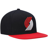 Portland Trail Blazers 2-Tone 2.0 Red Mitchell & Ness Snapback Hat - Pro Jersey Sports