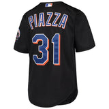 Youth New York Mets Mike Piazza Mitchell & Ness Black Cooperstown Collection Batting Practice Jersey - Pro Jersey Sports