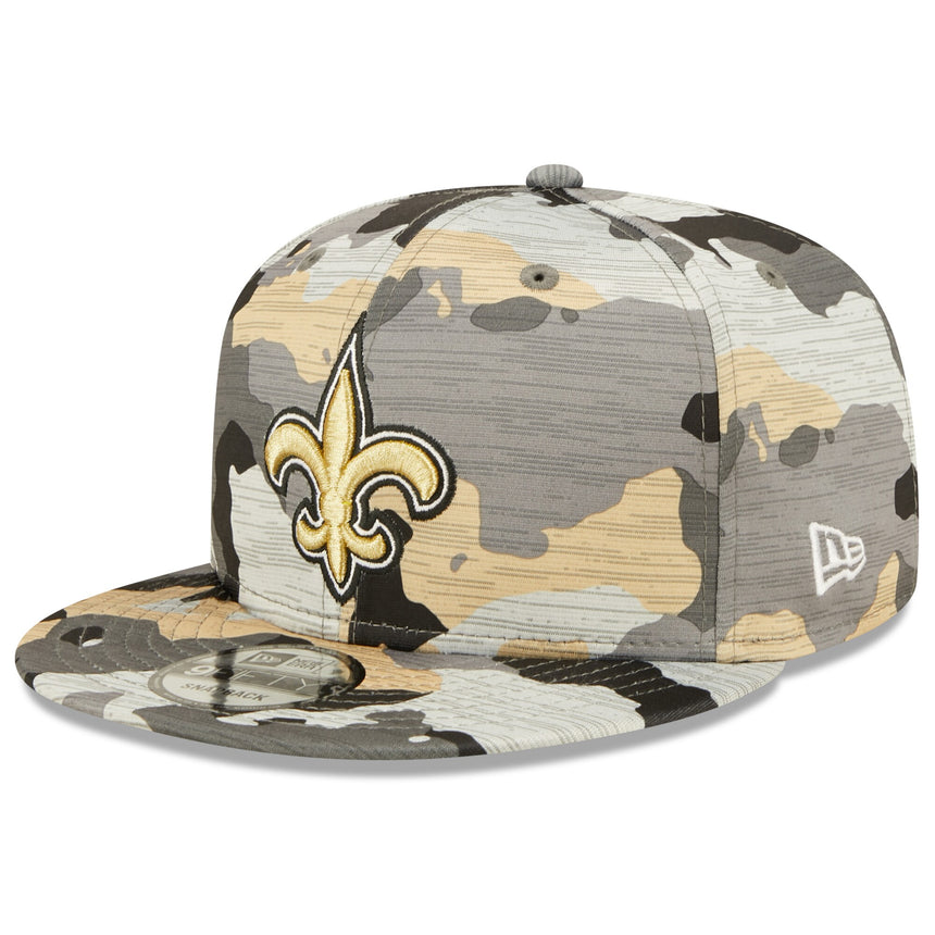 Men's New Orleans Saints New Era Camo 2022 NFL Training Camp Official 9FIFTY Snapback Adjustable Hat - Pro Jersey Sports