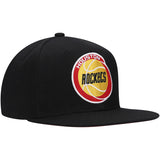 Men's Houston Rockets Basic Core Black Mitchell & Ness Snapback Hat - Pro Jersey Sports
