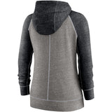 Women's Chicago White Sox Nike Heathered Charcoal/Heathered Black Split Wordmark Gym Vintage Raglan Slub Full-Zip Hoodie - Pro Jersey Sports