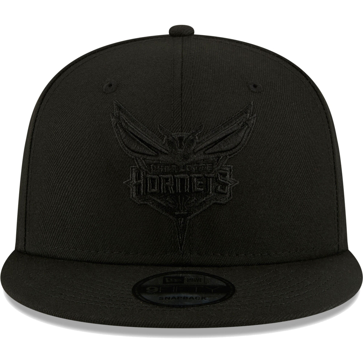 Men's Charlotte Hornets New Era Black On Black Color Pack 9FIFTY Snapback Hat - Pro Jersey Sports