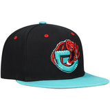 Men's Mitchell & Ness Black/Turquoise Vancouver Grizzlies Hardwood Classics Reload 2.0 Snapback Hat - Pro Jersey Sports