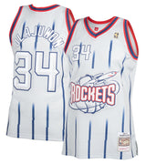 Men's Hakeem Olajuwon Houston Rockets Mitchell & Ness 1996-97 Hardwood Classics Reload 2.0 Swingman Jersey - Gray - Pro Jersey Sports