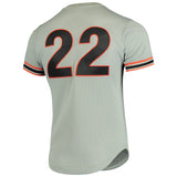 Men's San Francisco Giants Will Clark Mitchell & Ness Gray Cooperstown Collection Mesh Batting Practice Jersey - Pro Jersey Sports
