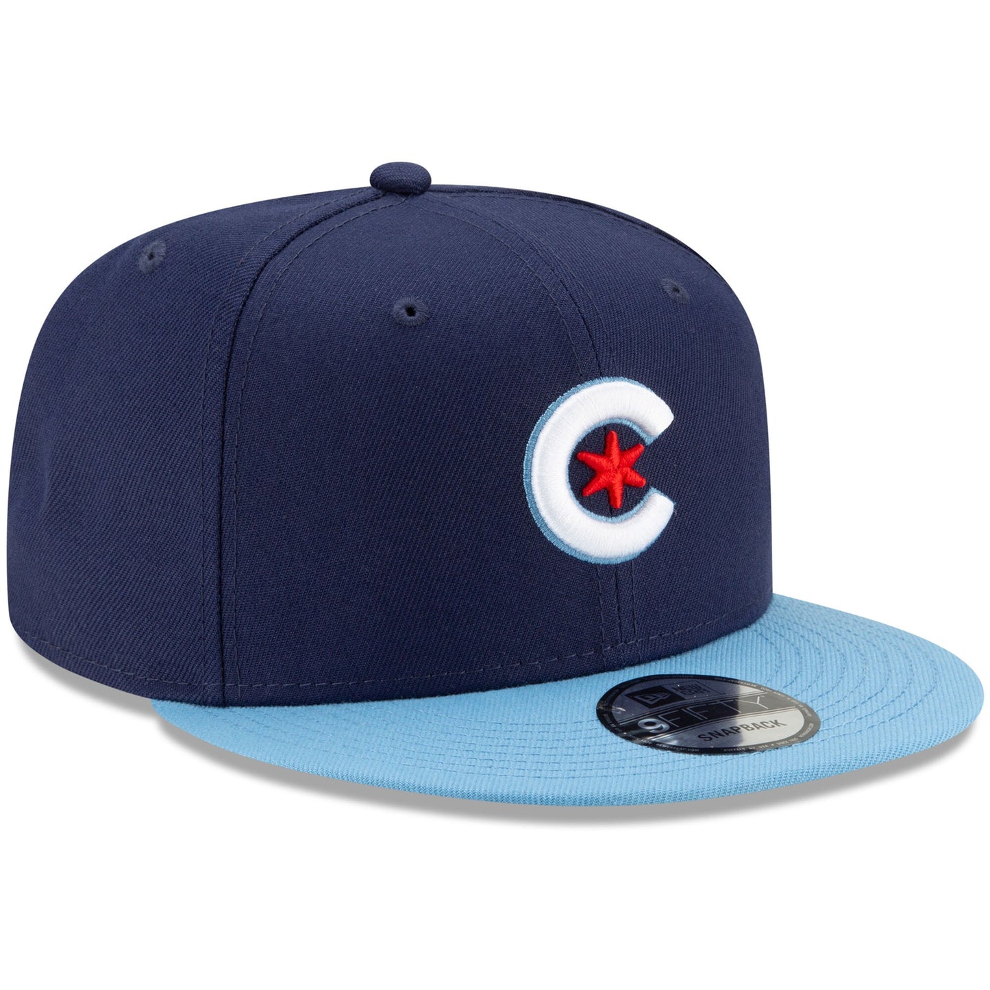 Men's Chicago Cubs New Era Navy/Light Blue City Connect 9FIFTY Snapback Adjustable Hat