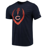 Men's Chicago Bears Nike Navy Fan Gear Modern Icon Performance T-Shirt - Pro Jersey Sports