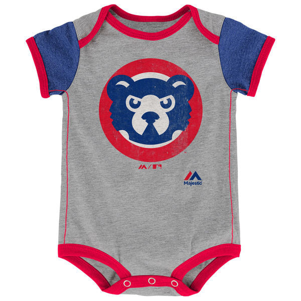 Newborn & Infant Chicago Cubs Majestic Royal/Gray Vintage 2-Piece Bodysuit Set