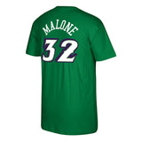 Men's Utah Jazz Karl Malone Mitchell & Ness Green Reload Name & Number T-Shirt - Pro Jersey Sports