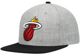 Men's Miami Heat Mitchell & Ness Gray/Purple Heathered Underpop Snapback Hat - Pro Jersey Sports