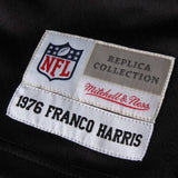 Men's Pittsburgh Steelers Franco Harris Mitchell & Ness Black Retired Player Replica Jersey - Pro Jersey Sports