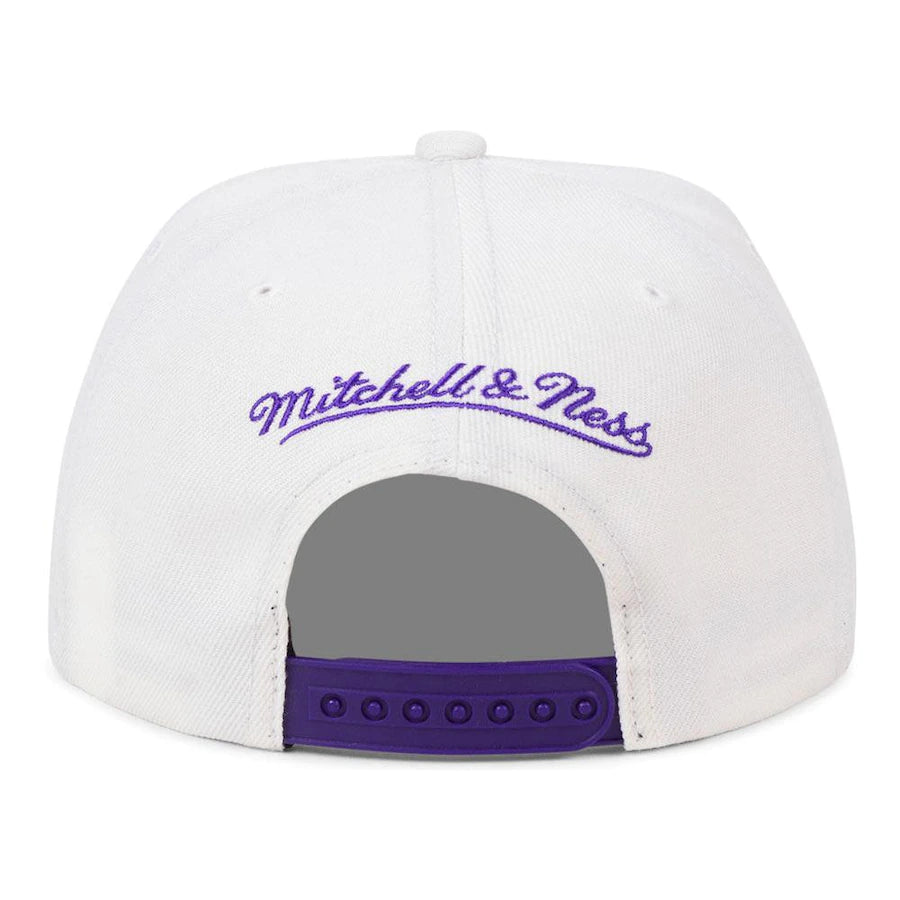 Men's Los Angeles NBA Core Basic White/Purple Mitchell & Ness Snapback Hat