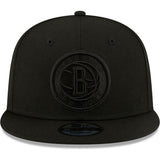Men's Brooklyn Nets New Era Black On Black Color Pack 9FIFTY Snapback Hat - Pro Jersey Sports