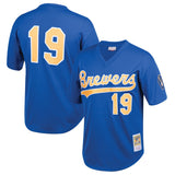 Youth Milwaukee Brewers Robin Yount Mitchell & Ness Royal Cooperstown Collection Mesh Batting Practice Jersey - Pro Jersey Sports