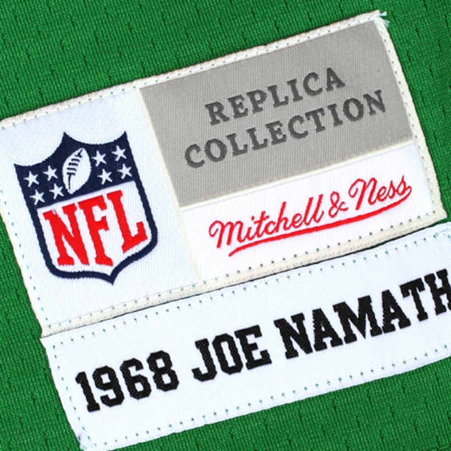 Mens New York Jets Joe Namath Mitchell & Ness Green 1968 Retired Player Vintage Replica Jersey