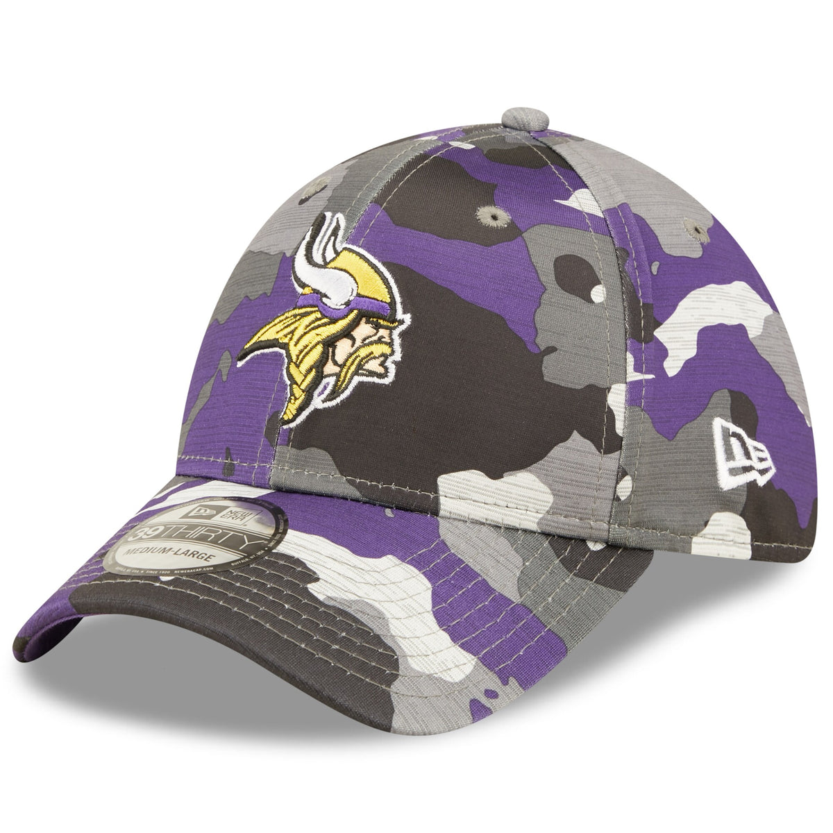 Men's Minnesota Vikings New Era Camo 2022 NFL Training Camp Official 39THIRTY Flex Hat - Pro Jersey Sports