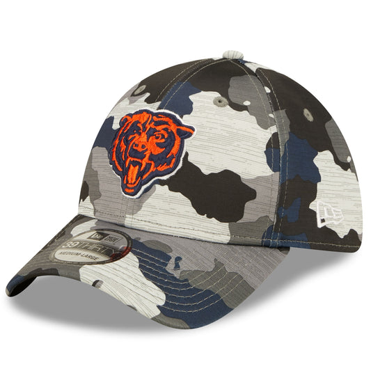 Men's Chicago Bears New Era Camo 2022 NFL Training Camp Official Mascot 39THIRTY Flex Hat - Pro Jersey Sports