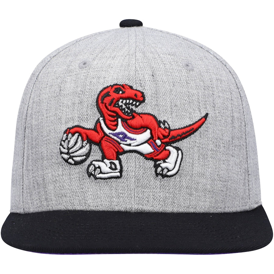 Men's Toronto Raptors Mitchell & Ness Gray/Purple Heathered Underpop Snapback Hat