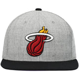 Men's Miami Heat Mitchell & Ness Gray/Purple Heathered Underpop Snapback Hat - Pro Jersey Sports